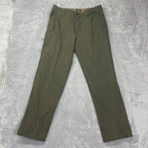 G.H. Bass & Co. Pants Men 36x34 Green Utility Field Workwear Hiking Gear Stretch